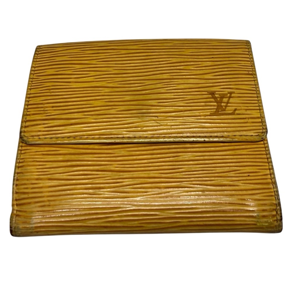 Pre-Loved Luxury Louis Vuitton Elise Tri-Fold Wallet. Tassil Yellow Epi Leather